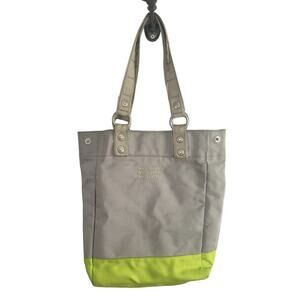 George Gina Lucy Tote Bag Shoulder Silver Grey Lime Green Nylon Paisley Lined